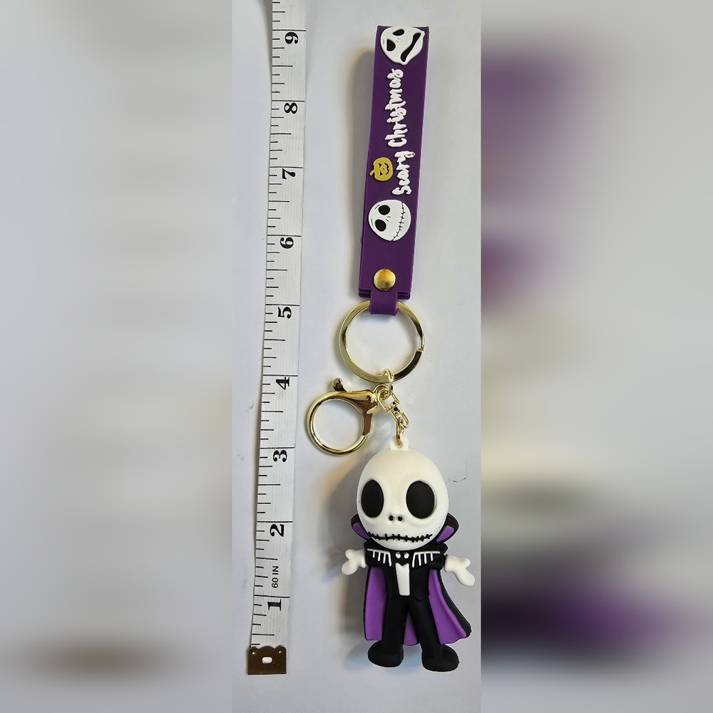 Jack Skellington "Vampire" Keychain Purse Charm w Wristlet